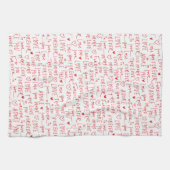 Romantische woorden Valentijnsdag Theedoek (Horizontaal)