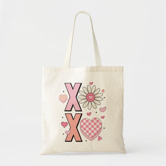 Romantische Xoxo Valentijn's Day Schattigee Canvas Tote Bag (Voorkant)