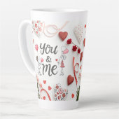 Romantische "You & Me" Valentijnsdag  Latte Mok (Linkerhoek)
