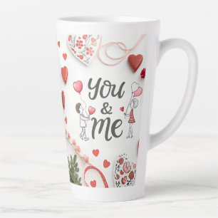 Romantische "You & Me" Valentijnsdag  Latte Mok