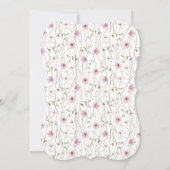 Romantische Zachte Bloemen Blush roze bruiloft Kaart (Achterkant)