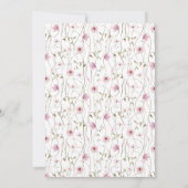 Romantische Zachte Bloemen Blush roze waterverf br Kaart (Achterkant)