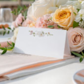 Romantische zachte blos witte boeket bruiloft plaatskaartje