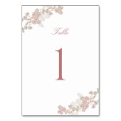 Romantische Zachte Blush  Bloemen Bruiloft Kaart (Voorkant)