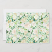 Romantische zachte ivoren bloemen arrangement brui save the date (Achterkant)