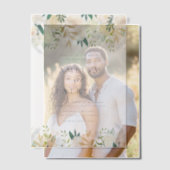 Romantische zachte ivoren bloemen Garland bruiloft Vellum Uitnodigingen (Offset (Koppel))