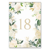 Romantische zachte ivoren bloemen krans bruiloft kaart (Voorkant)