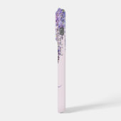 Romantische Zachte Lila Wisteria Monogram Script N iPhone Hoesje (Linkerkant)