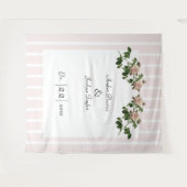 Romantische Zachte Roze Bruiloft Wandkleed (Voorkant (horizontaal))