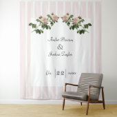 Romantische Zachte Roze Bruiloft Wandkleed (In situ)