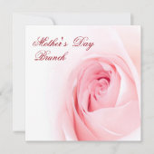 Romantische zachte roze roos Moederdag Kaart (Voorkant)