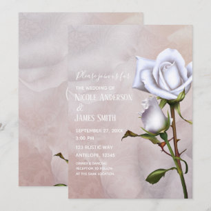 Romantische zachte witte rozen Elegante bloemen br Kaart