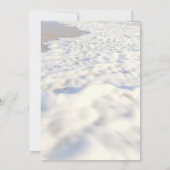 romantische zand beige strand vibes kust bruiloft kaart (Achterkant)