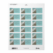 Romantische Zand Harten Strand Adres Label (Full Sheet)