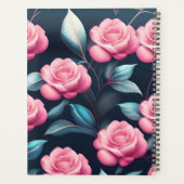 romantische, zarte, rosa Rosen Muster Planner (Achterkant)