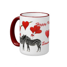 Romantische zebra liefde hart Valentijnse 