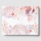 Romantische Zee Schelpen Koralen Onderwater Leven  Gastenboek (Achterkant)