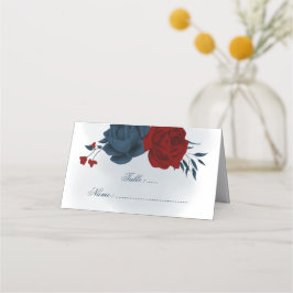 Romantische zeemacht en bruinkoolbloemen plaatskaartje