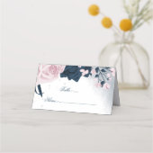 Romantische zeemacht en roze bloemen plaatskaartje (Voorkant)