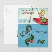  Romantische Zeemeermin Valentijnsdag Briefkaart (Voorkant / Achterkant)