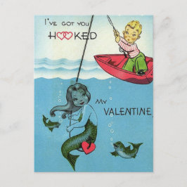 Romantische Zeemeermin Valentijnsdag Briefkaart