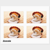 Romantische zeeschelpen op het strand stickers (Vel)