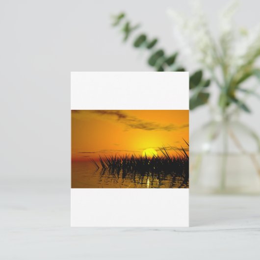 Romantische zeeschelt briefkaart (Staand voorkant)