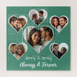 Romantische Zes Foto Sjabloon Jigsaw Puzzel