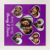 Romantische Zes Foto Sjabloon Jigsaw Puzzel (Horizontaal)