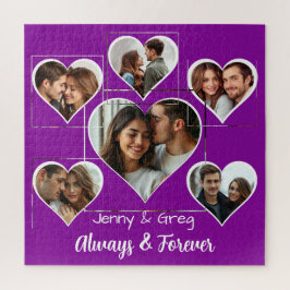 Romantische Zes Foto Sjabloon Jigsaw Puzzel