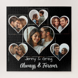 Romantische Zes Foto Sjabloon Jigsaw Puzzel