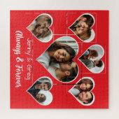Romantische zes foto sjabloon legpuzzel (Horizontaal)