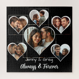Romantische zes foto sjabloon legpuzzel