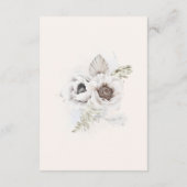 romantische zilveren bloemdetails trouwkaart bijla informatiekaartje (Achterkant)