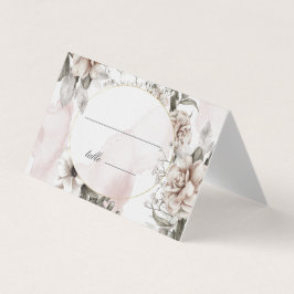 romantische zilveren blush bloemenbruiloft tafel k kaart