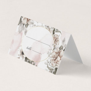 romantische zilveren blush bloemenbruiloft tafel k kaart
