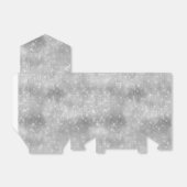 Romantische Zilveren Bruiloft met Glans Bedankdoosjes (Uitgevouwen)