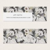 romantische zilveren bruiloft mini visitekaartjes (Voorkant /achterkant)