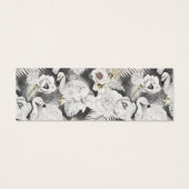 romantische zilveren bruiloft mini visitekaartjes (Achterkant)