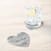 Romantische Zilveren Glans Kartonnen Onderzetters (Insitu)