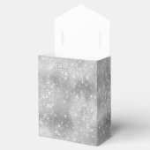 Romantische Zilveren Glitter Bruidsfeest Bedankdoosjes (Geopend)
