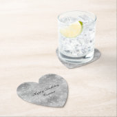 Romantische Zilveren Glitters Feestelijke Verjaard Kartonnen Onderzetters (Insitu)