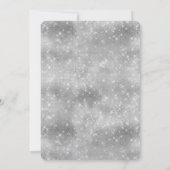 Romantische Zilveren Sparkle Glitz bruiloft Kaart (Achterkant)