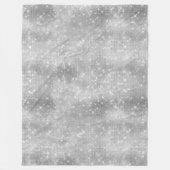 Romantische zilveren sprankeling fleece deken (Voorkant)