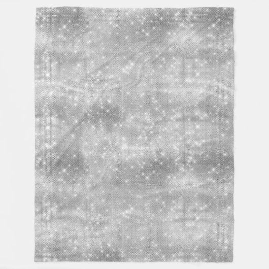 Romantische zilveren sprankeling fleece deken (Voorkant)