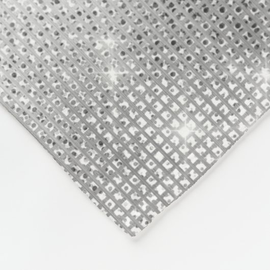 Romantische zilveren sprankeling fleece deken (Hoek)