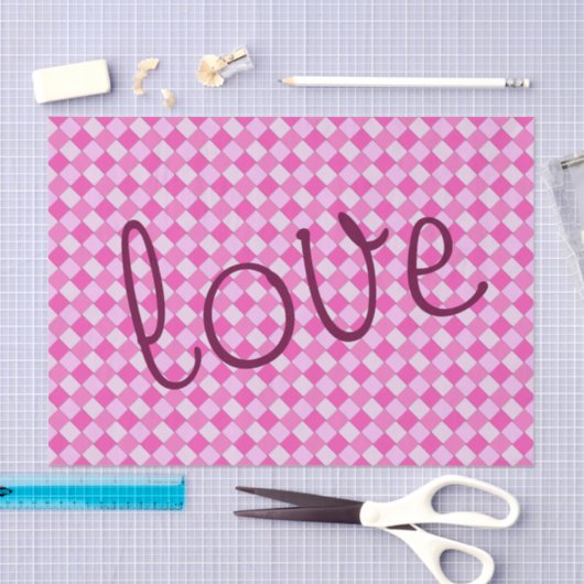 Romantische zoete grafische geweven roze aangepast tissuepapier (Craft)