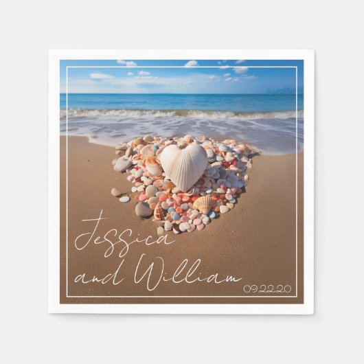 Romantische zomer bruiloft servet (Voorkant)