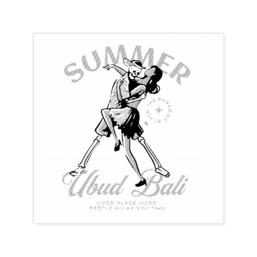 Romantische Zomer in Bali Douane Rubber Stempel -  (Design)