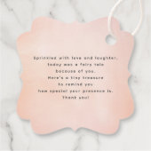 Romantische zomer tuin bloemen botanisch dank u bedankjes labels (Achterkant)